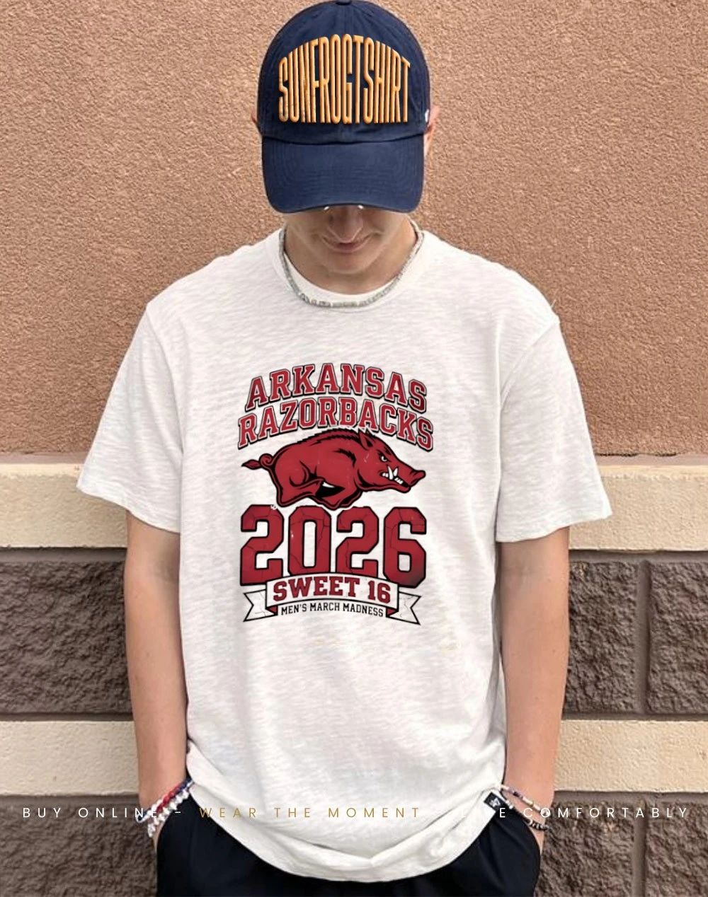 Arkansas Razorbacks Sweet 16 2026 Men’s March Madness logo shirt