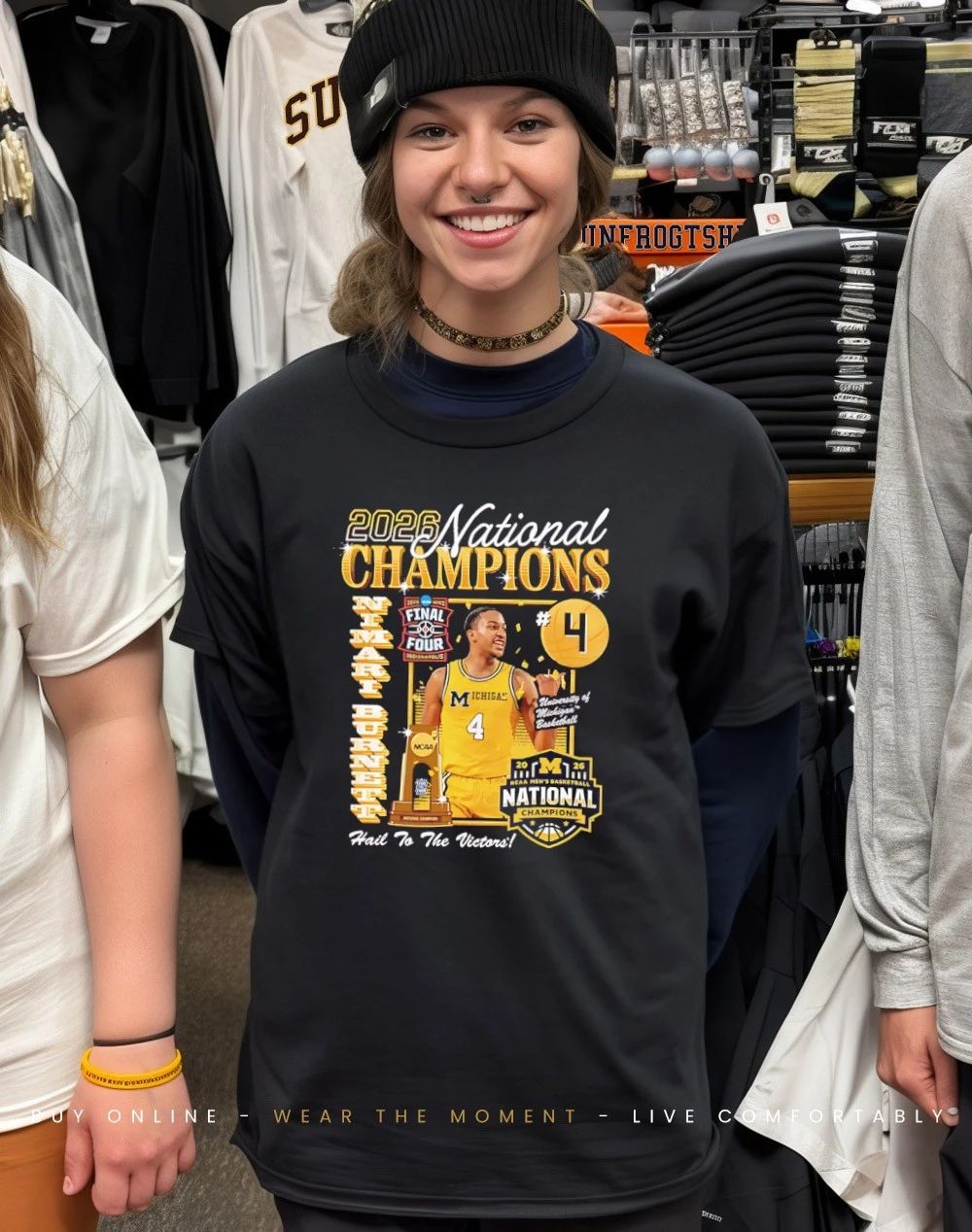 Nimari Burnett 2026 Michigan Men’s Basketball National Champions shirt