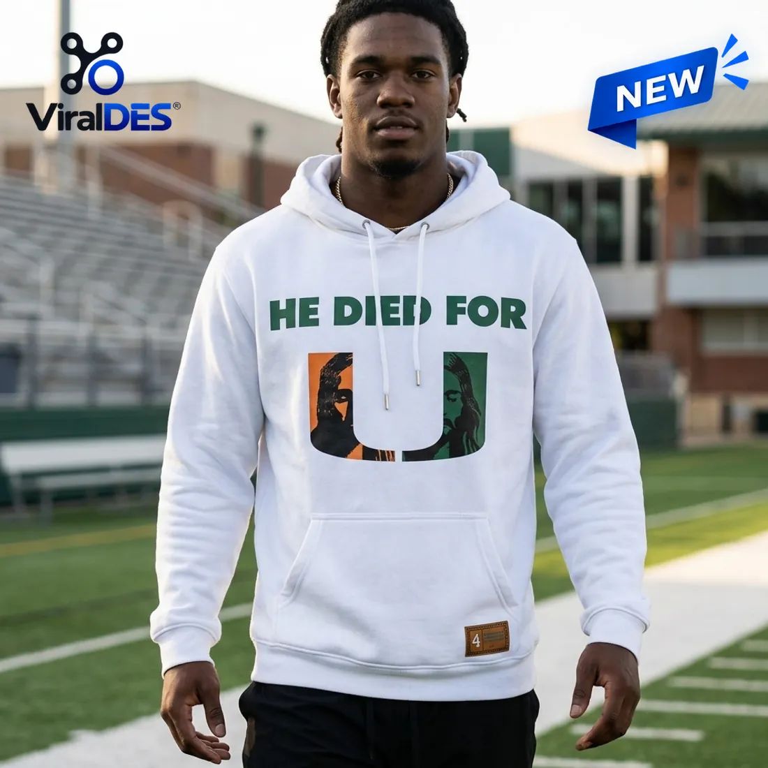 Faith Walker He Died For Us White Hoodie