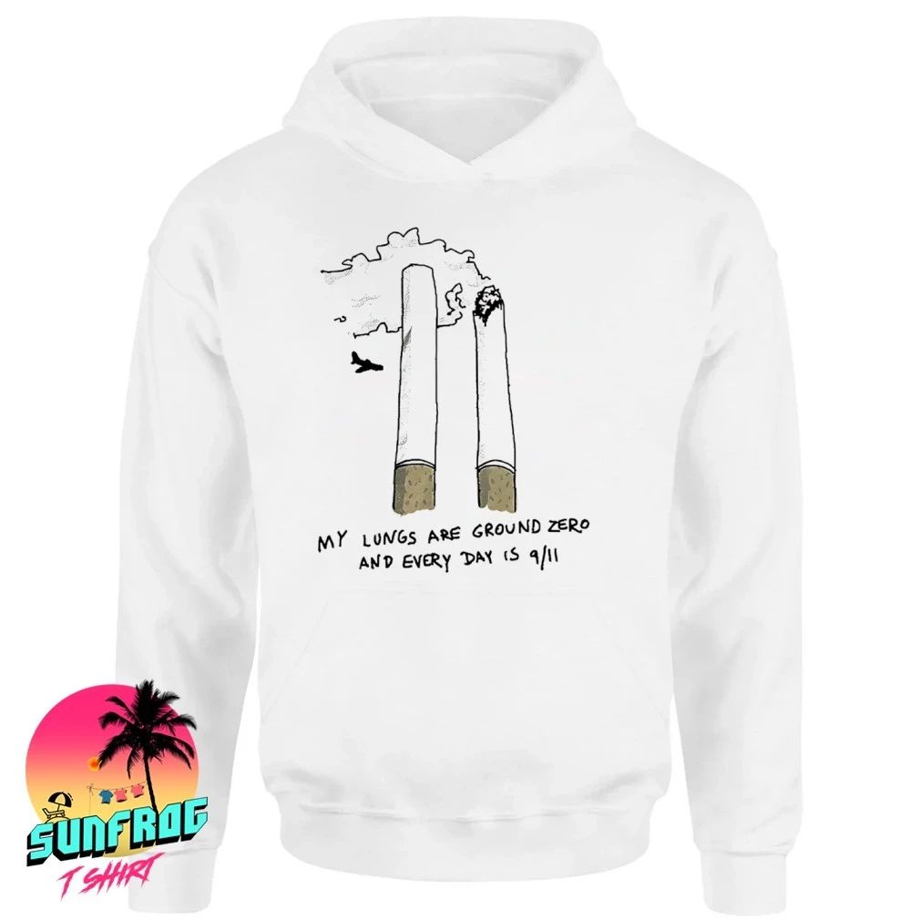 Cigs towel my lungs are ground zero and every day is 9 11 attacks shirt