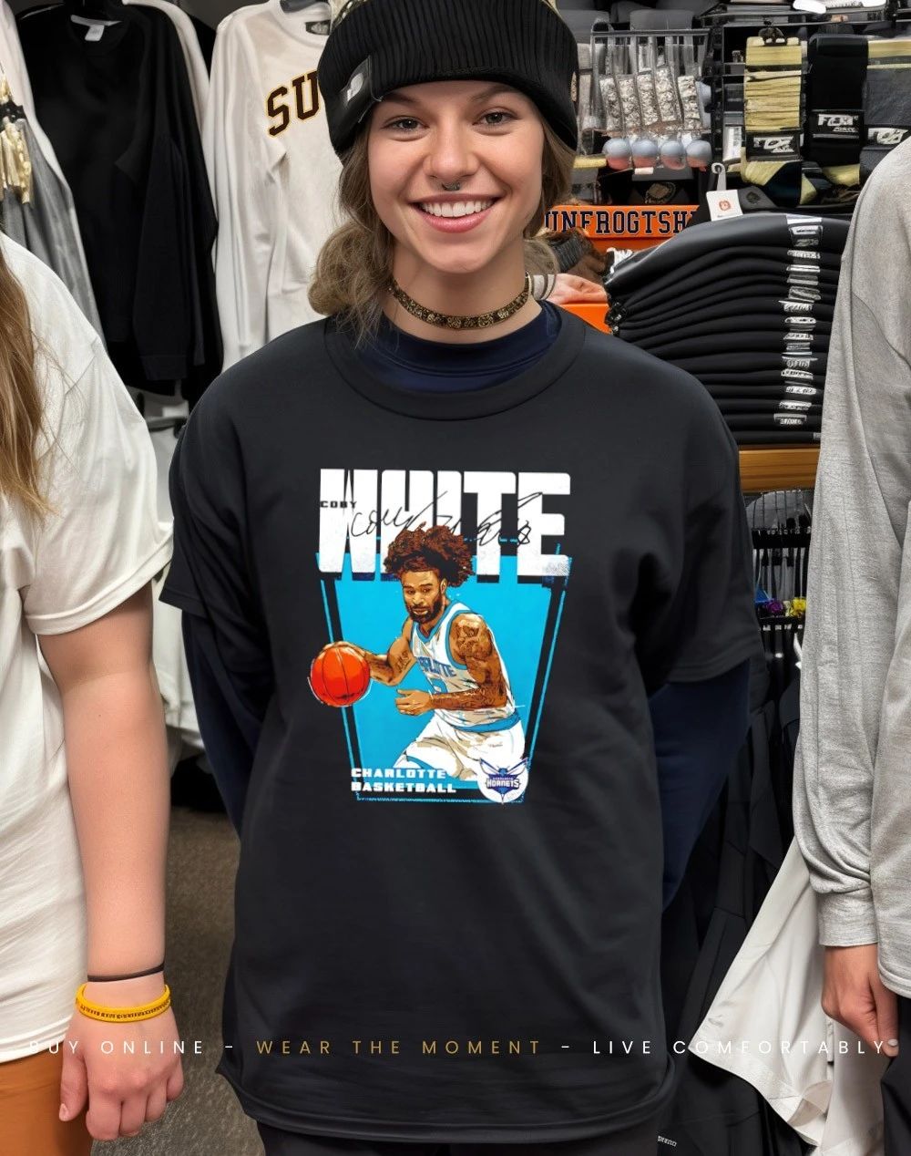 Coby White Charlotte Hornets Premiere graphic shirt