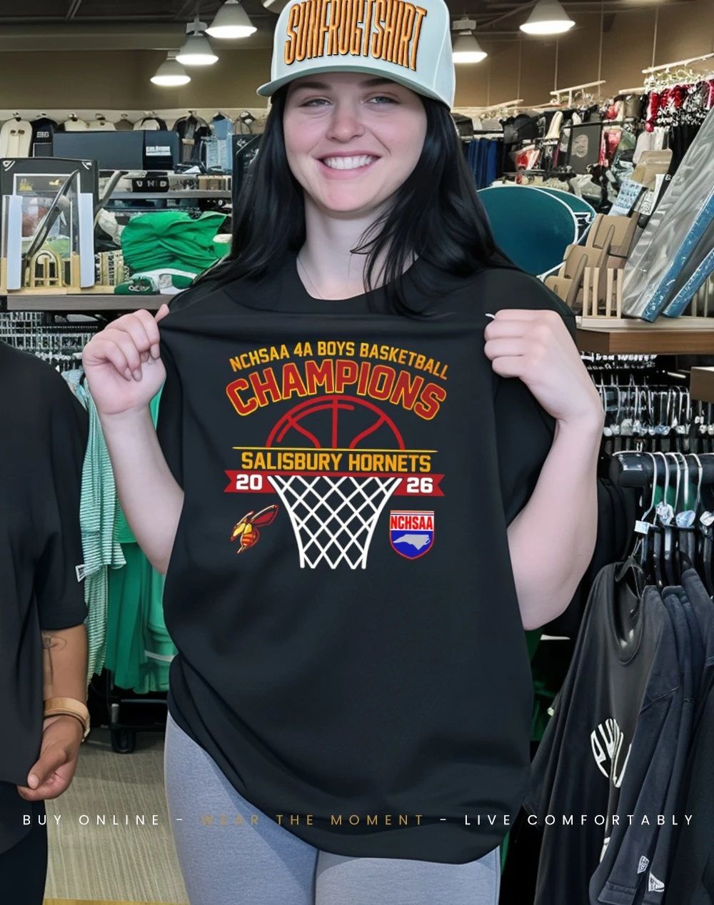 Salisbury Hornets NCHSAA 4A Boys Basketball Champions 2026 Logo shirt