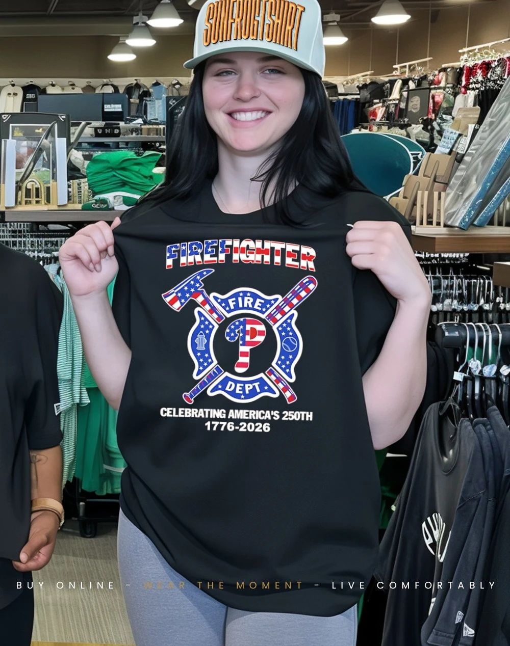Philadelphia Phillies Firefighter 250th 1776-2026 Fire Dept celebrating America’s shirt