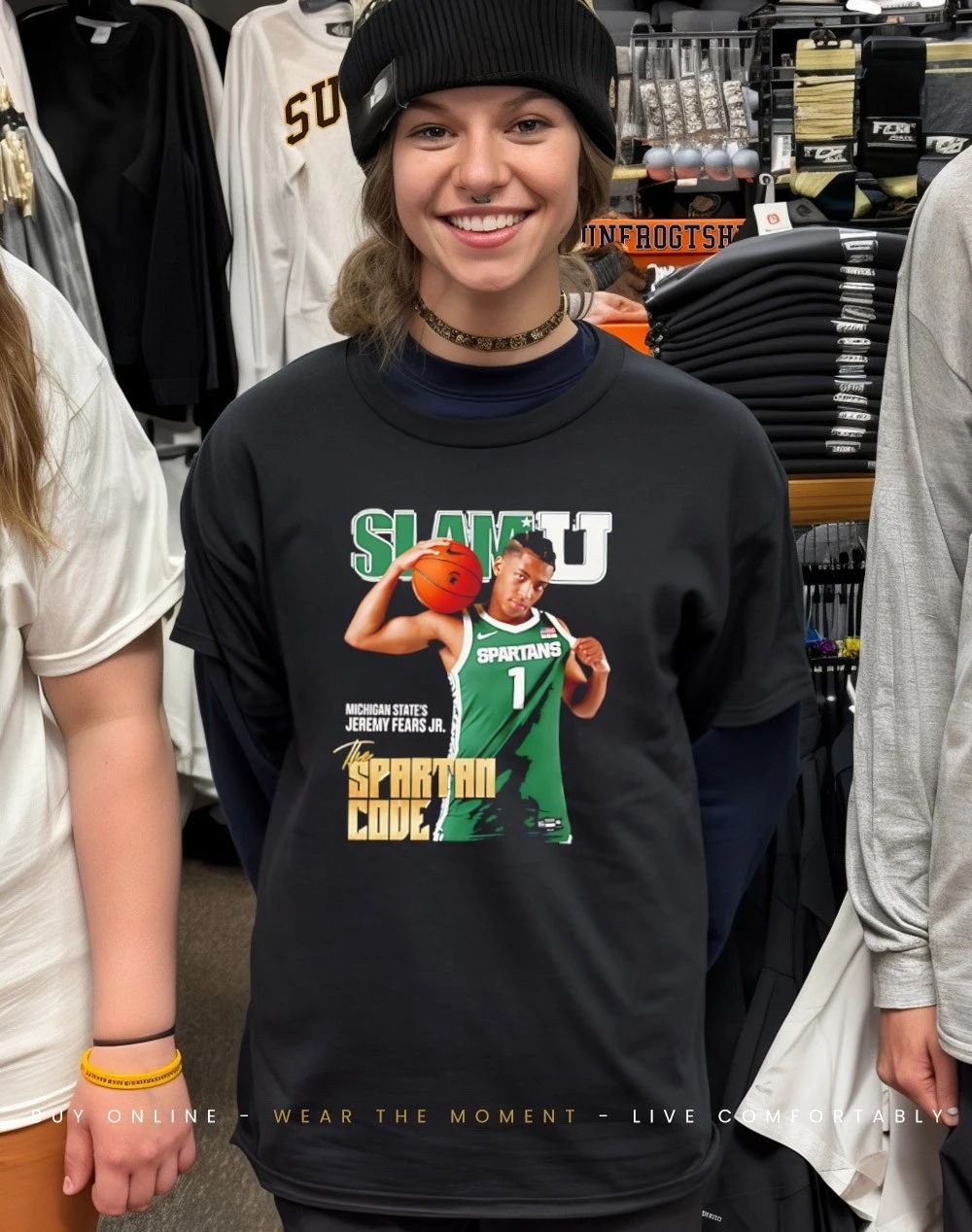 Jeremy Fears Jr Michigan State Spartans The Spartan Code SLAM U shirt