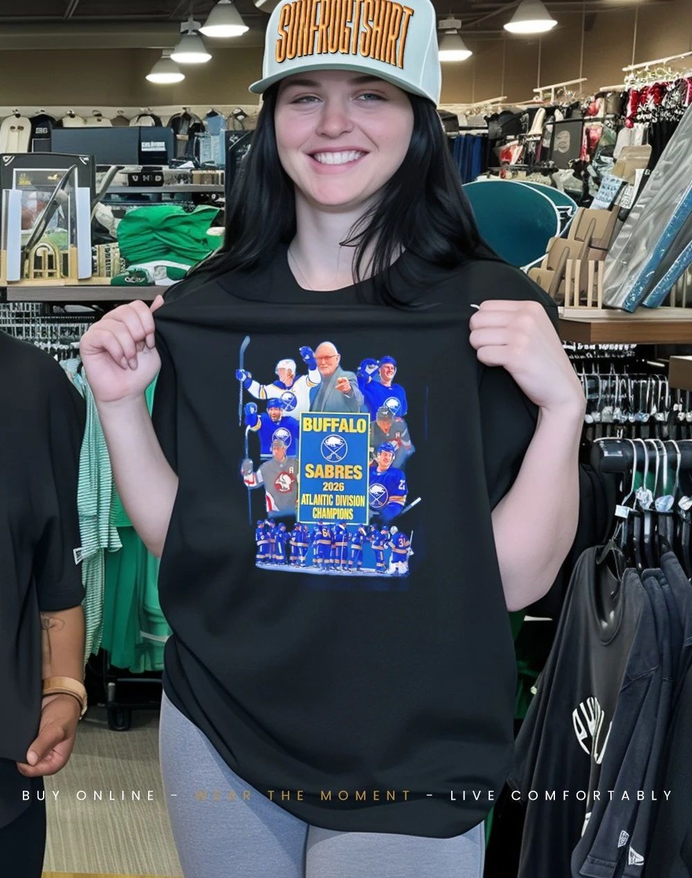 Buffalo Sabres 2026 Atlantic Division Champions banner graphic shirt