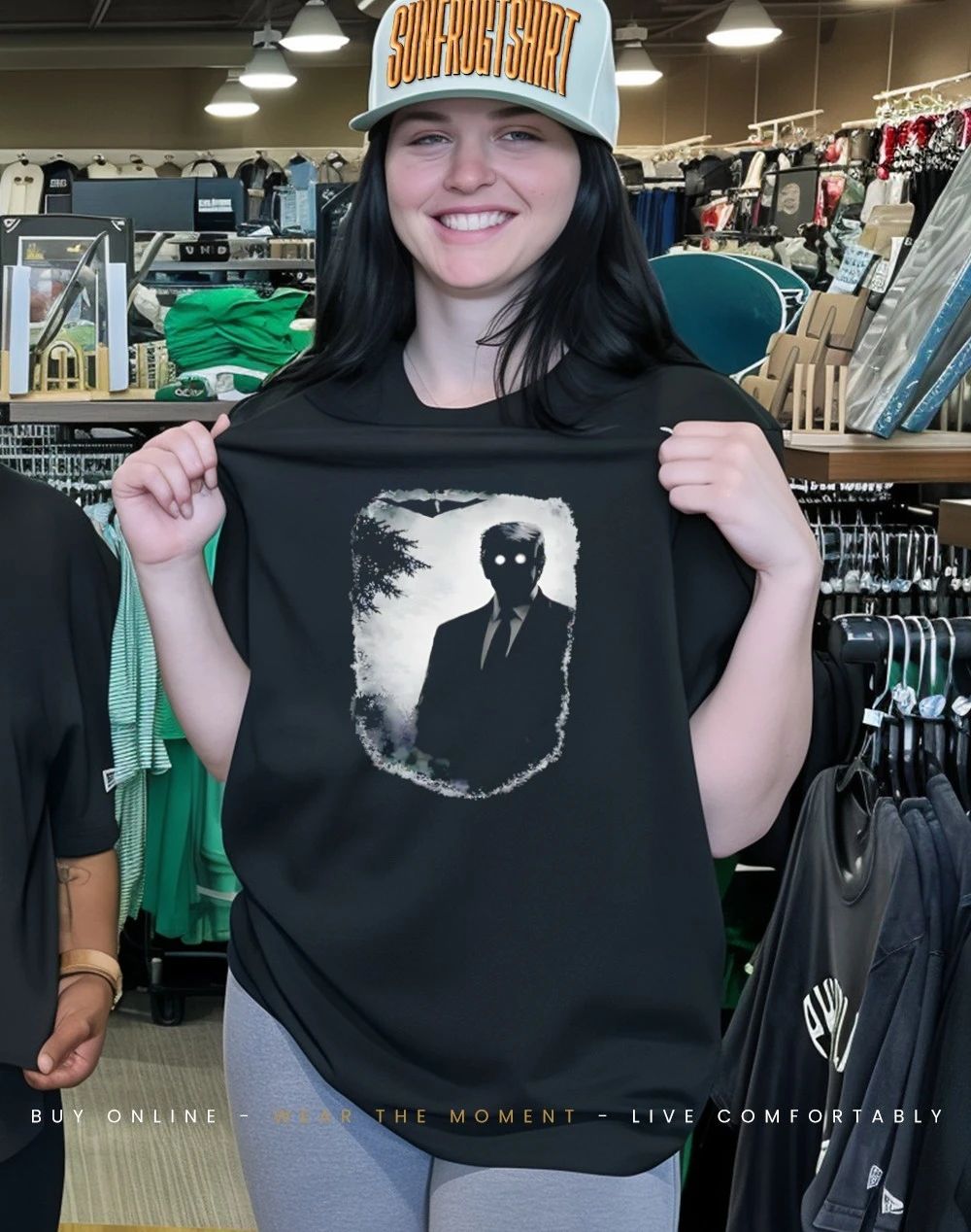 Dark Shadow Figure Mysterious Silhouette Trump shirt