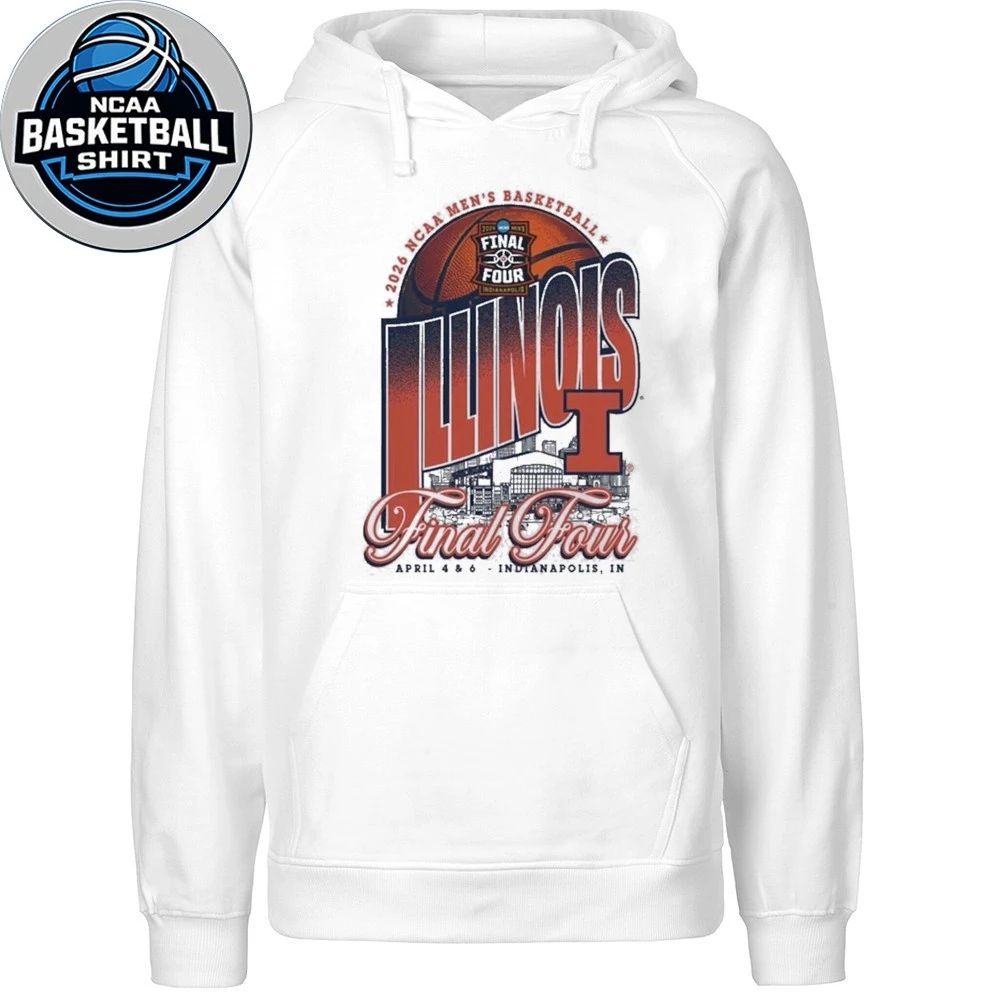 Something Inked Illinois Fighting Illini Men’s Ivory 2026 NCAA Final Four Logo Graphic T-Shirt