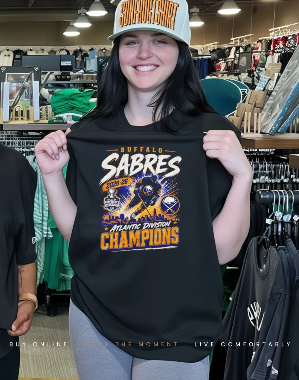Sabres Buffalo Hockey 2026 Stanley Cup Champions graphic city skyline shirt