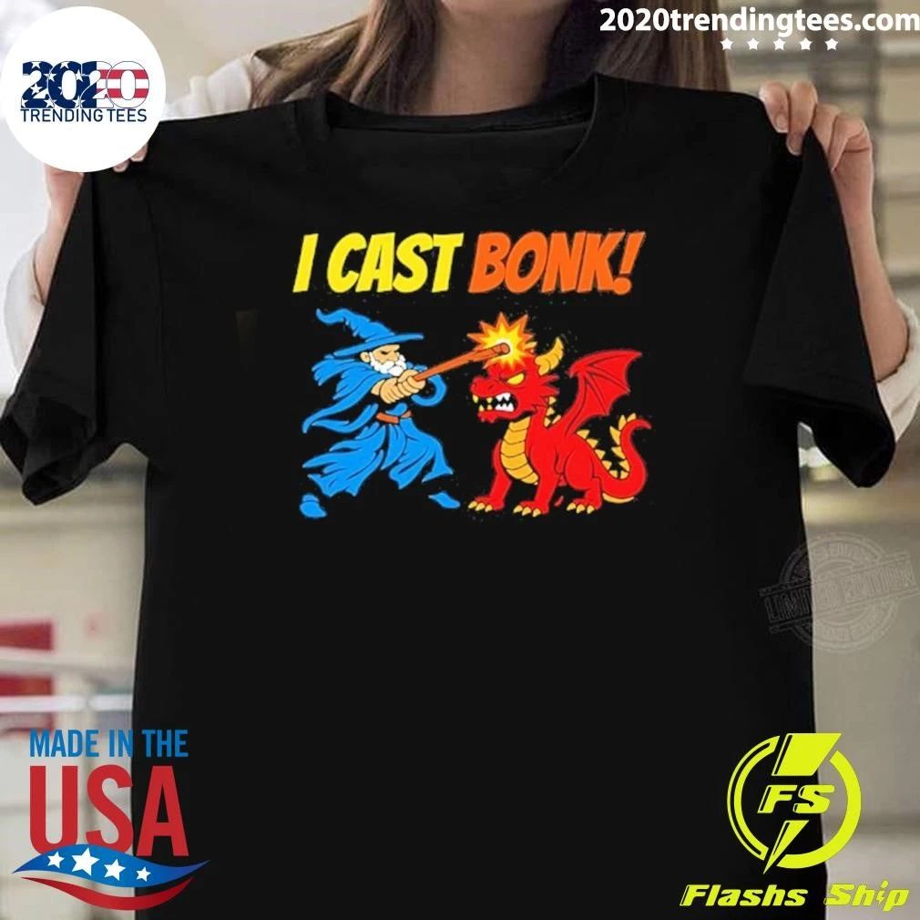 I Cast Bonk Wizard Dungeons And Dragons Game Shirt