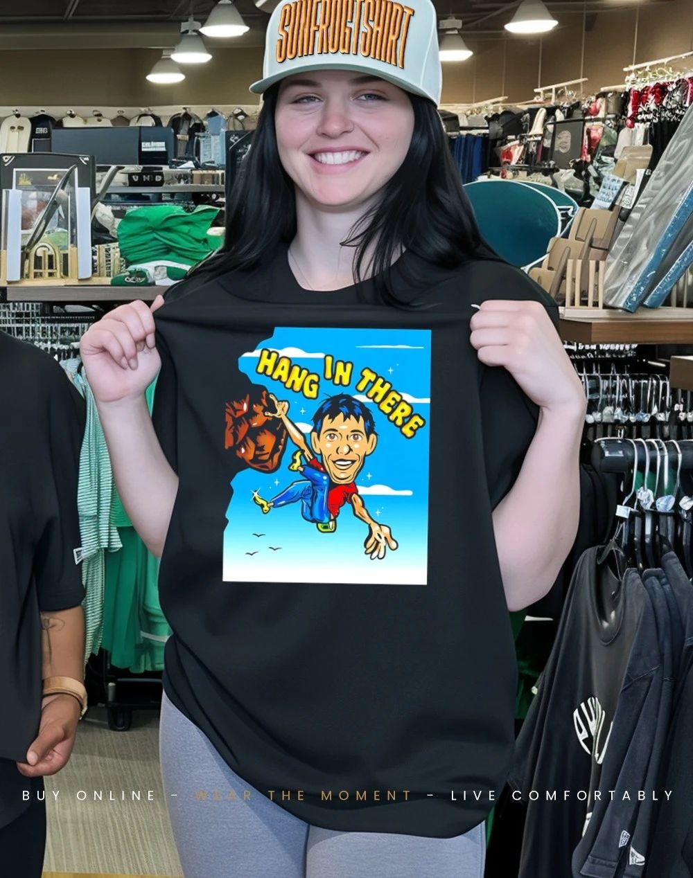 Alex Honnold hang in there caricature shirt