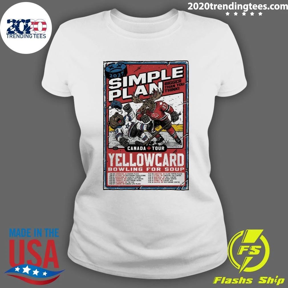 Simple Plan Bigger Than You Think Tour Canada 2026 Shirt