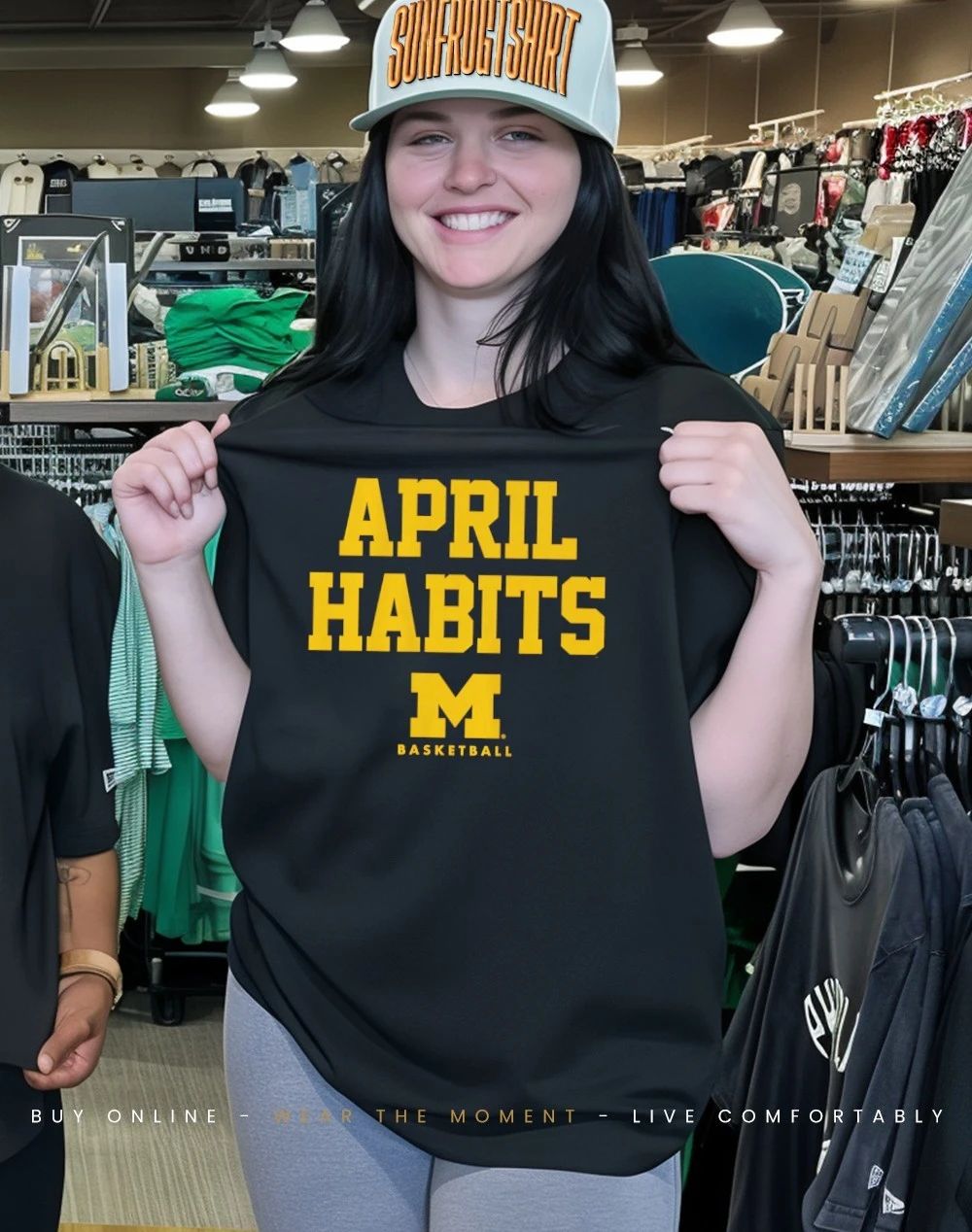 Michigan Basketball April Habits logo shirt