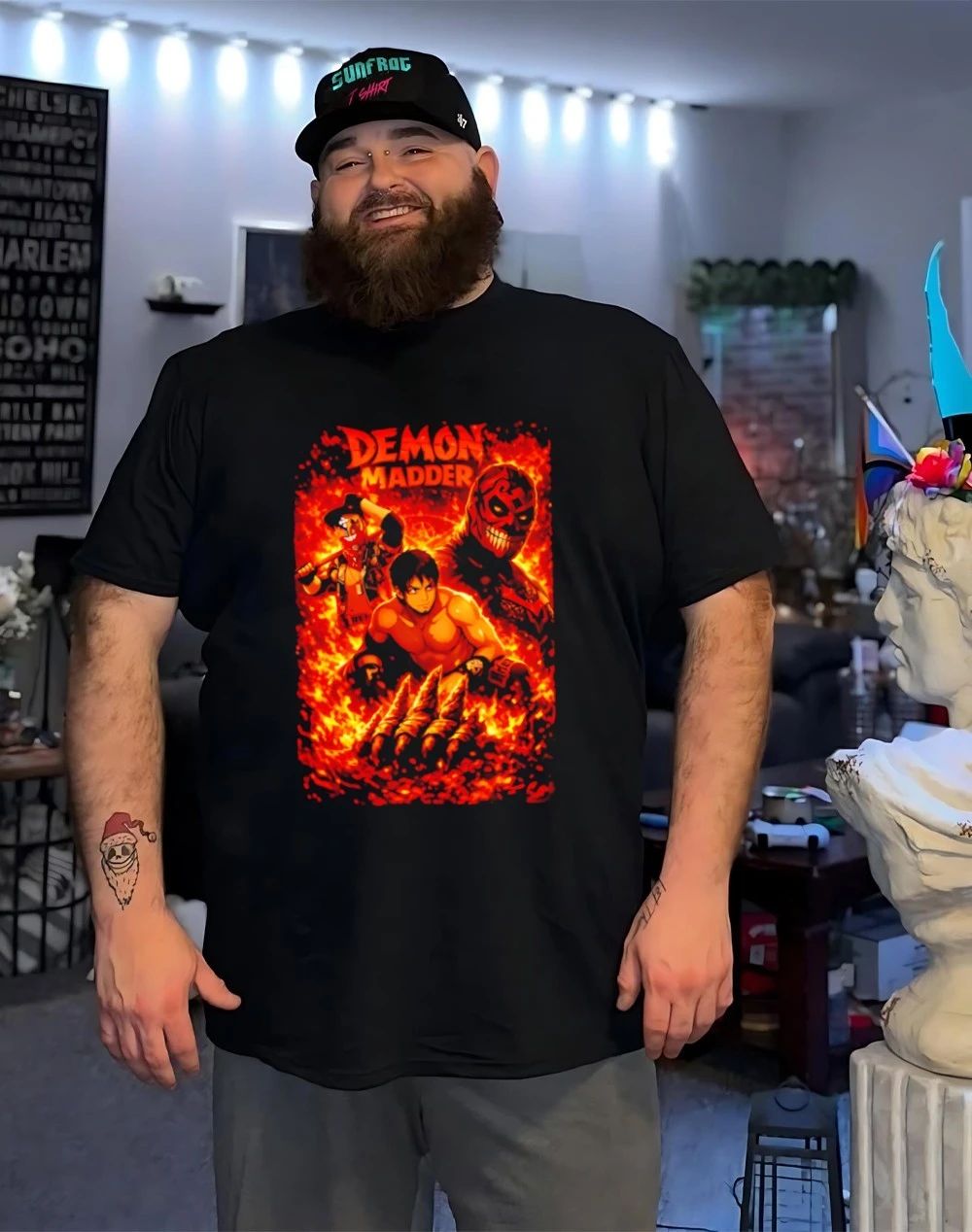 Demon Madder Kojio’s World graphic shirt