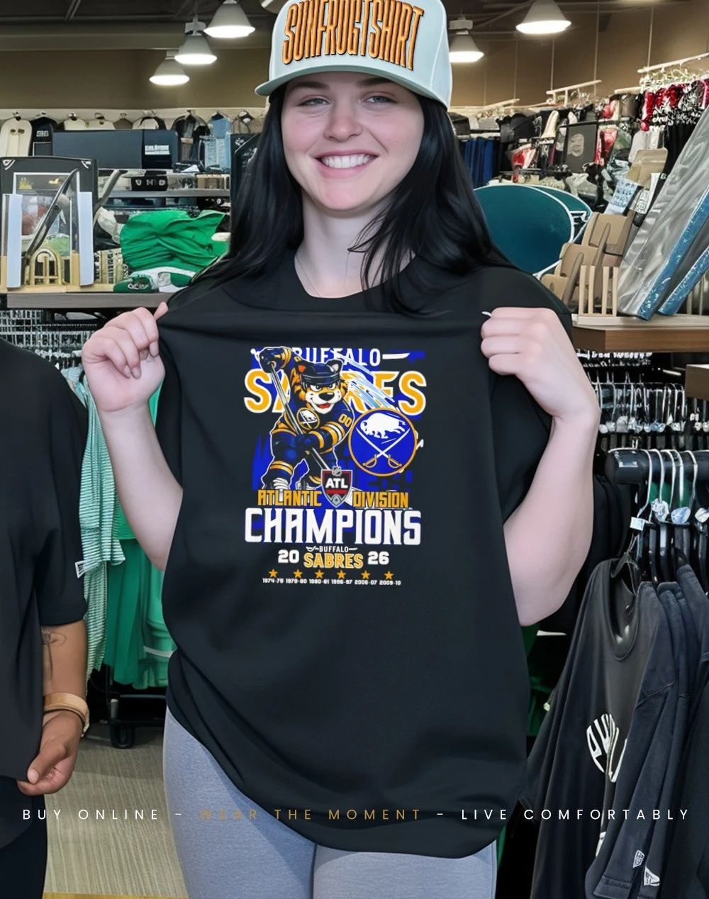 Buffalo Sabres 2026 Atlantic Division Champions 6 time mascot shirt