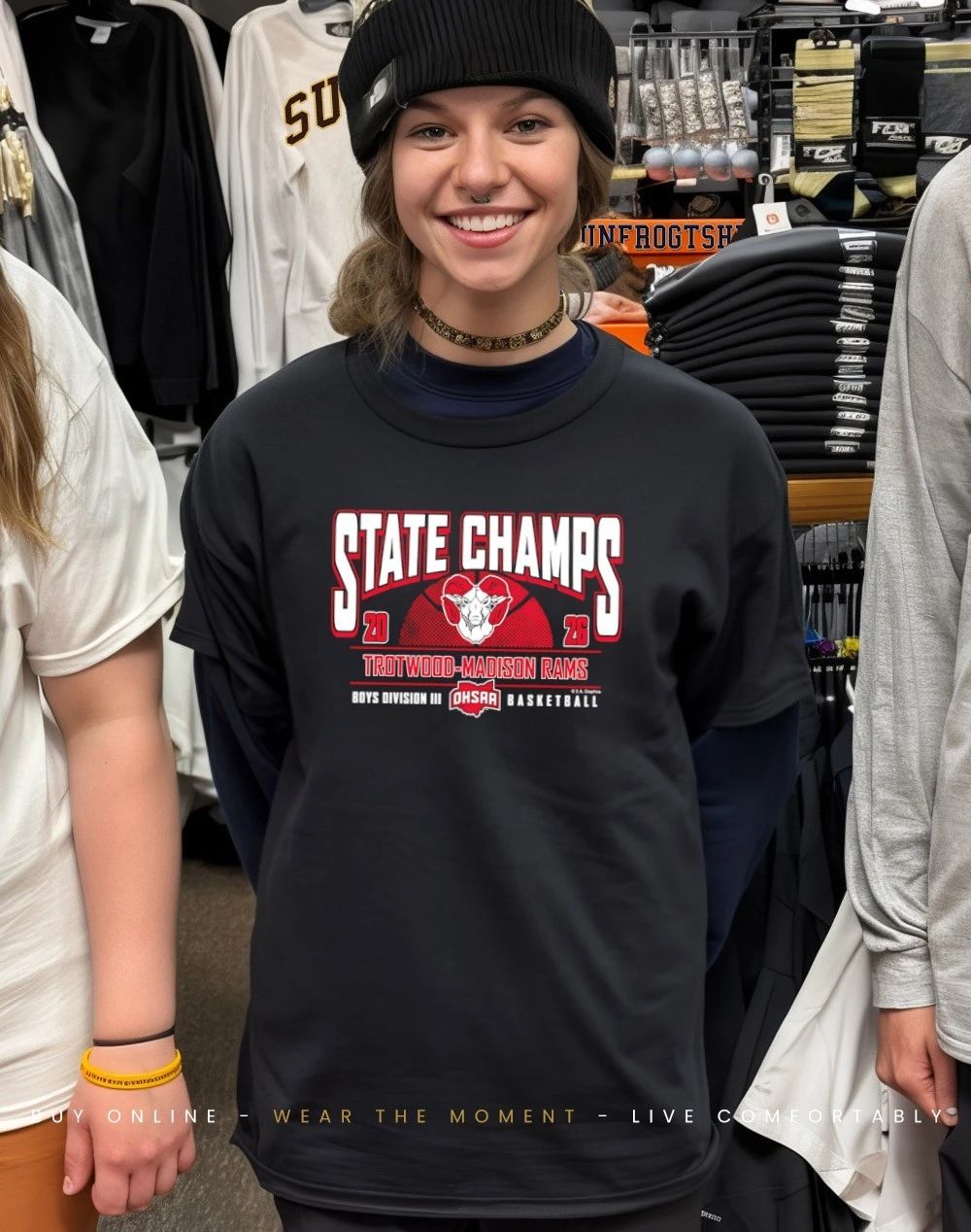Trotwood-Madison Rams 2026 OHSAA Boys Basketball D3 State Champions shirt