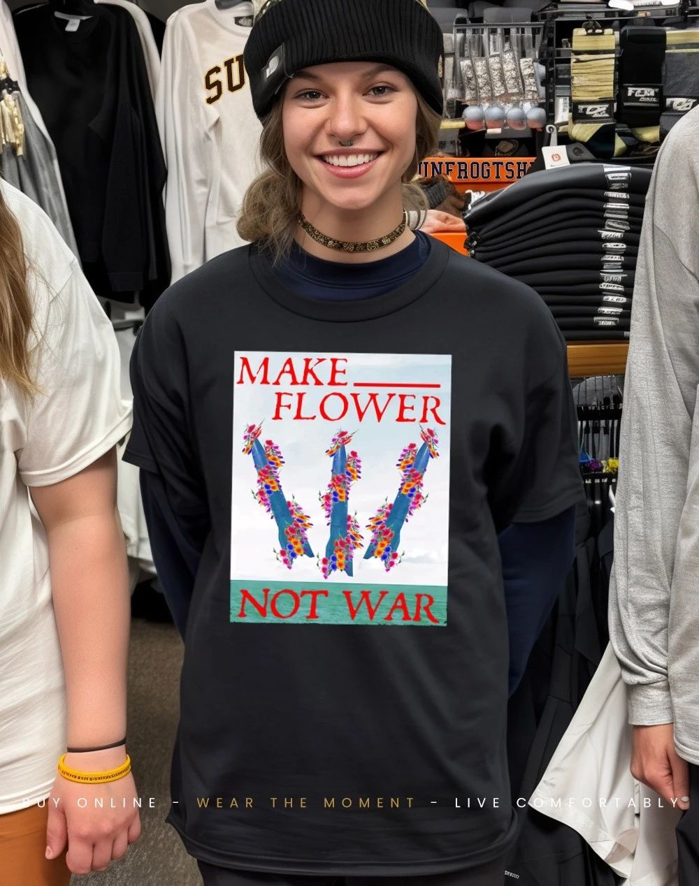 Minuteman III make flower not war shirt