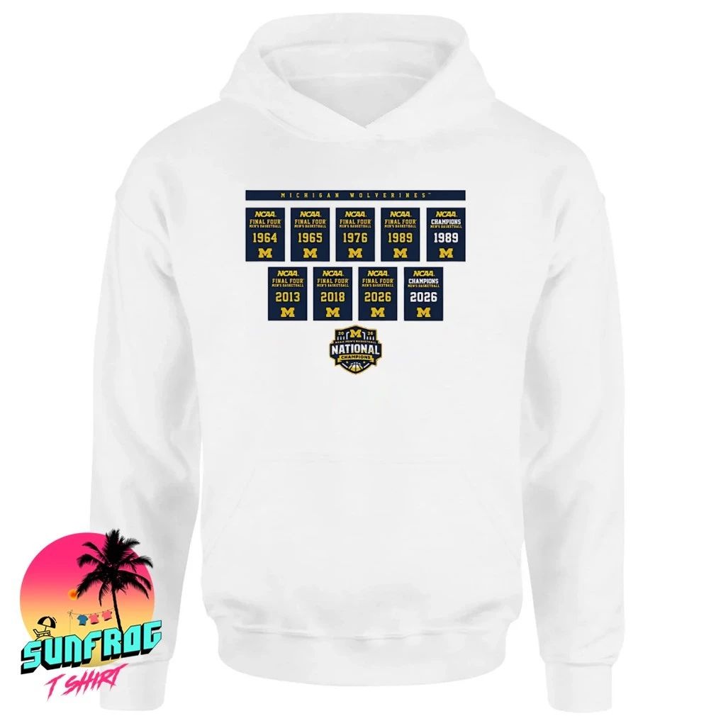 Michigan Men’s Basketball NCAA National Champions March Madness 2026 banner shirt