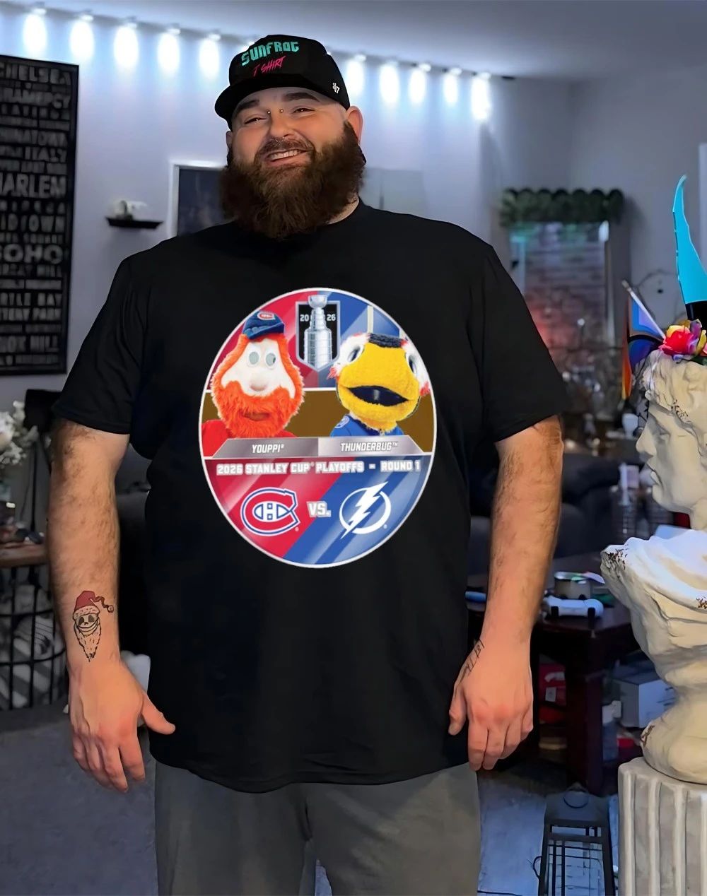 Tampa Bay Lightning Thunderbug vs Youppi 2026 Playoffs Round 1 Mascot shirt