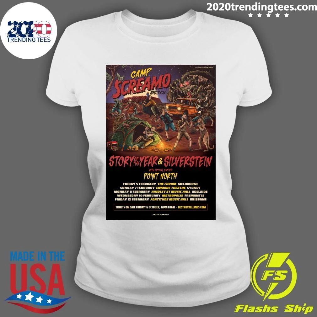 Silverstein And Story Of The Year Camp Screamo Australia Tour 2027 Shirt
