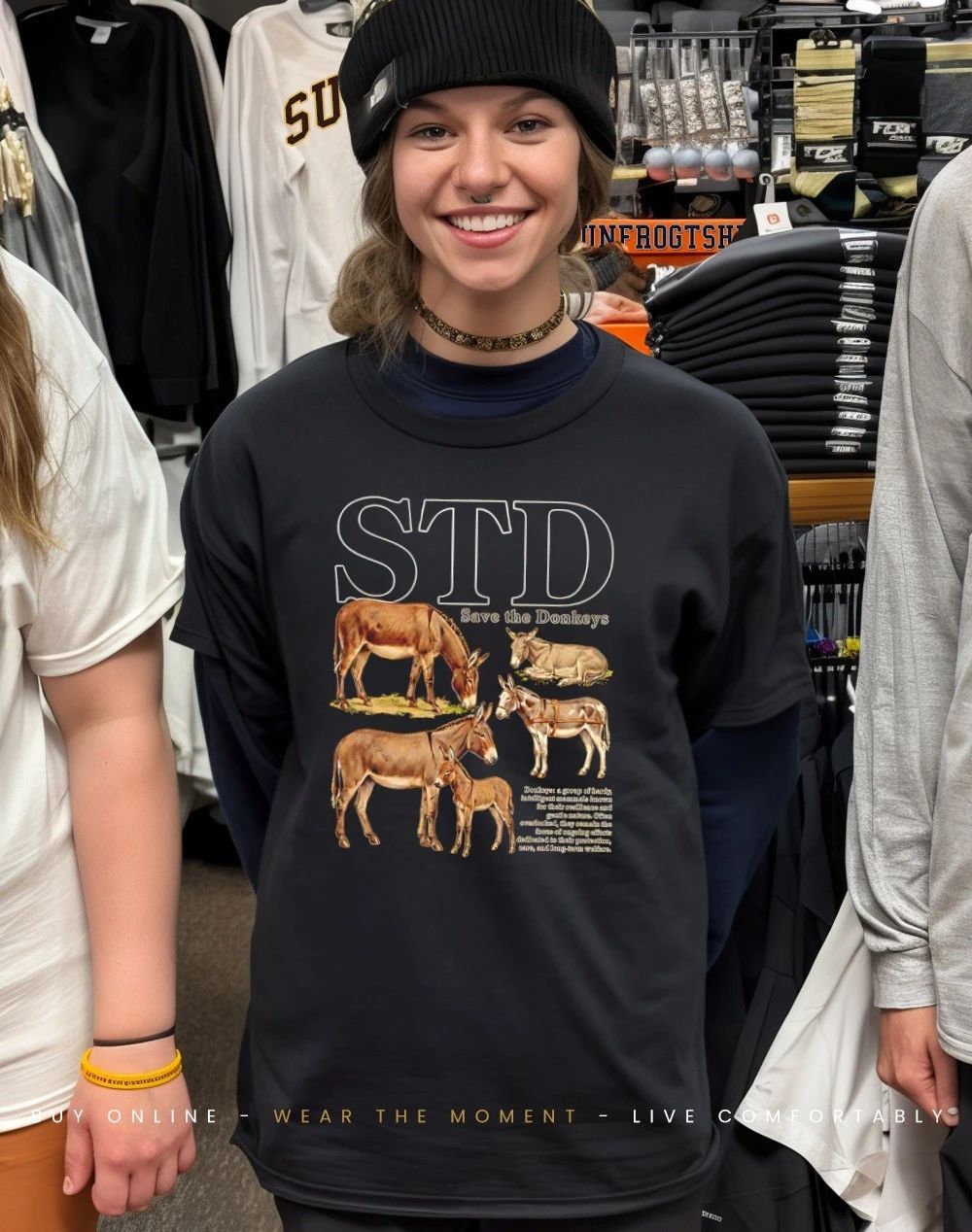 STD save the donkeys shirt