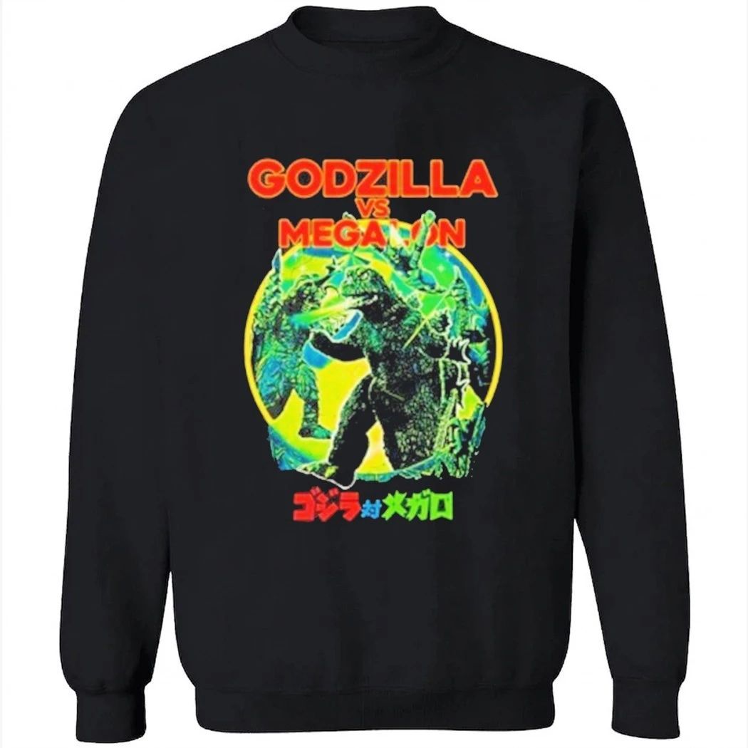 Cavitycolors Godzilla Vs. Megalon Retro Showdown Shirt