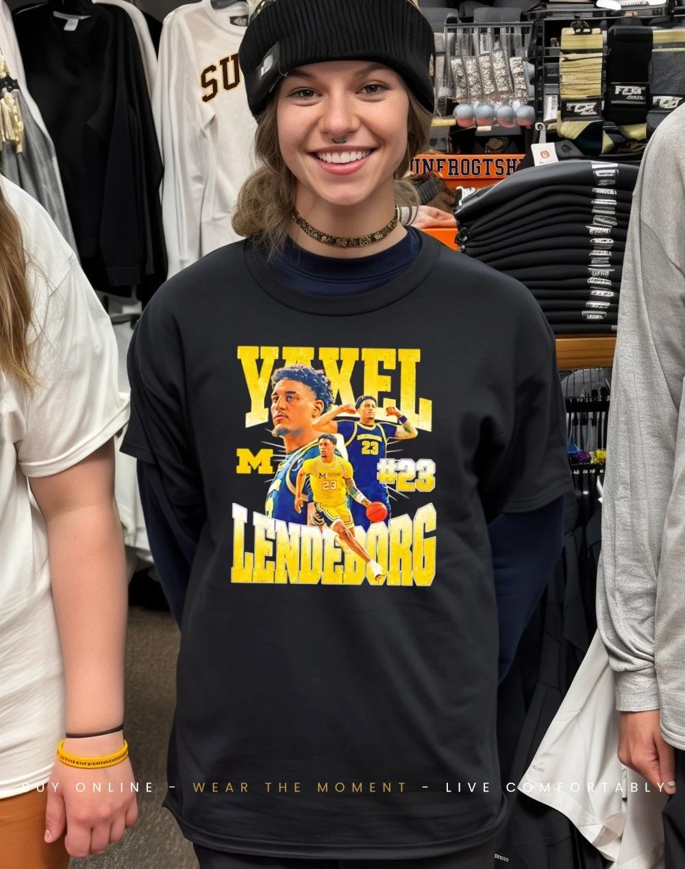 Yaxel Lendeborg 23 Michigan Wolverines men’s basketball Champions shirt