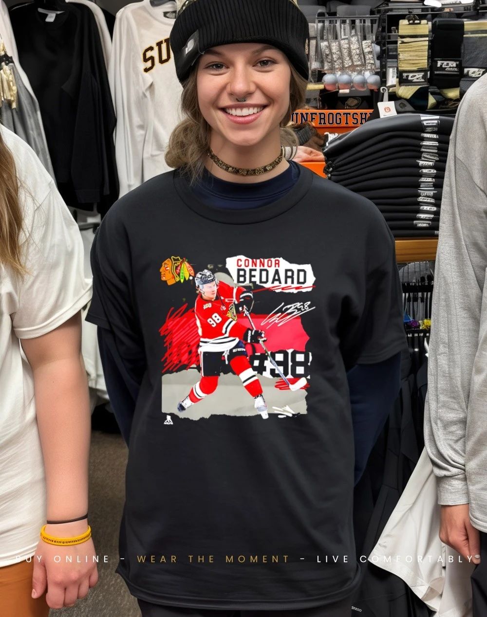 Connor Bedard Chicago Blackhawks Fresh Ice signature shirt