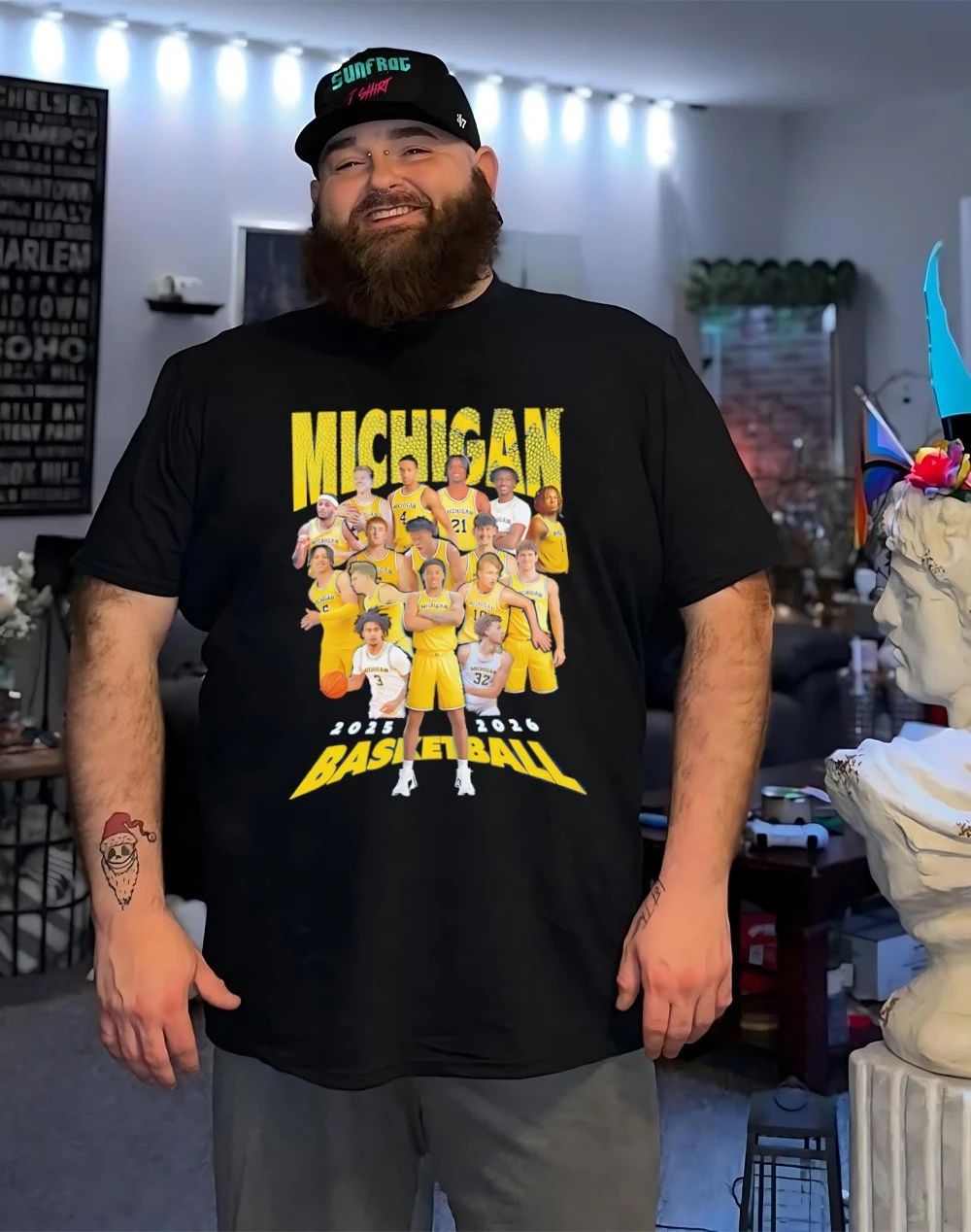 Michigan Men’s Basketball 2025 2026 team collage shirt