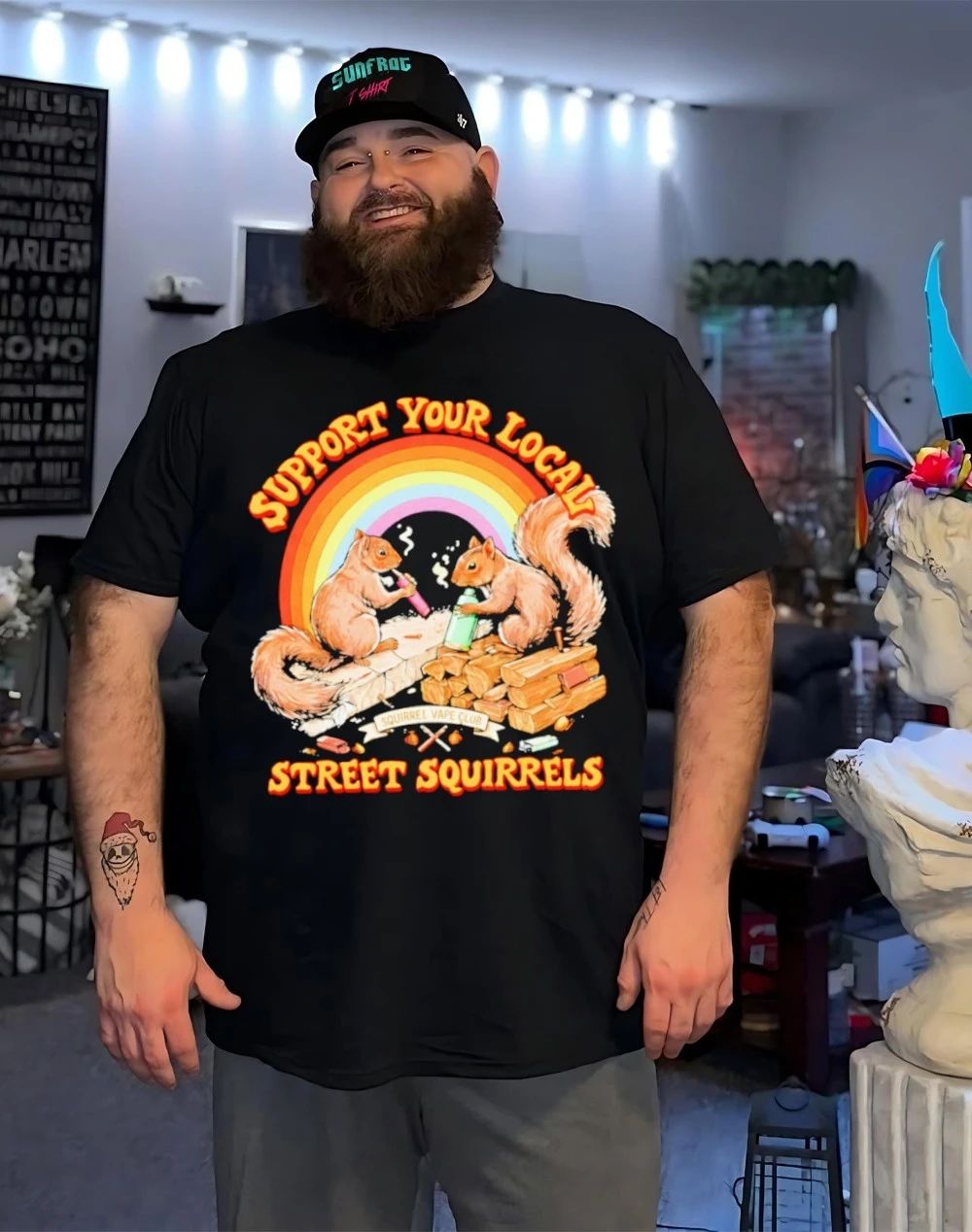 Support Your Local Street Squirrels Rainbow Vintage shirt