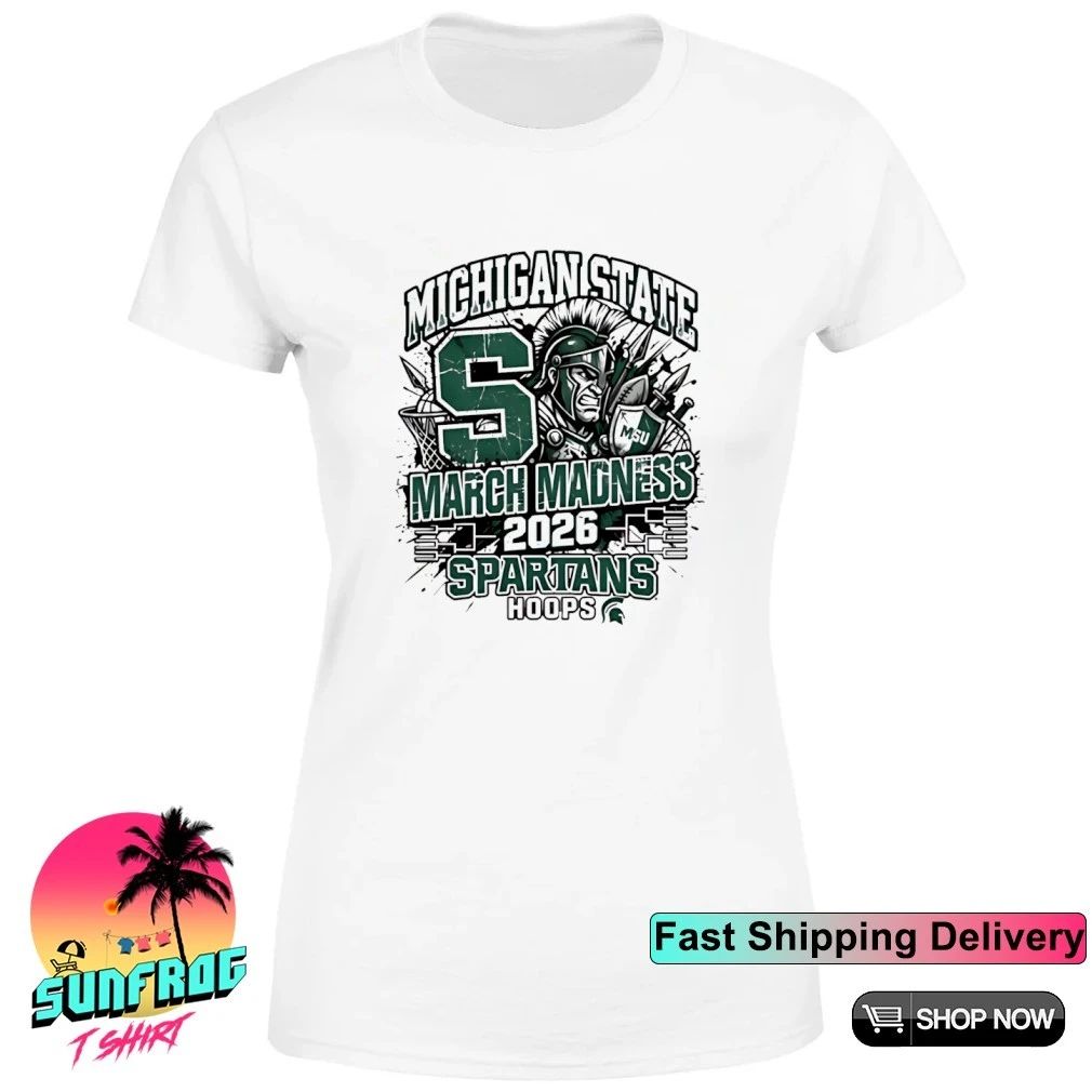 Michigan State Spartans 2026 March Madness Raw Basketball Hoops paint shirt