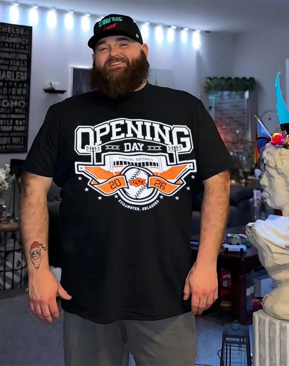 OSU Cowgirls Softball 2026 Opening Day front and back shirt