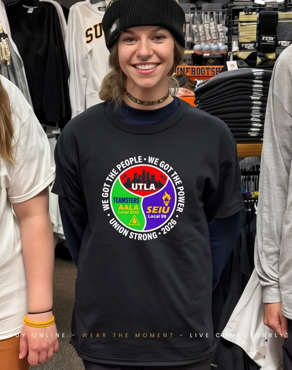 We Got The People The Power Union Strong Labor Movement UTLA SEIU AALA logo shirt