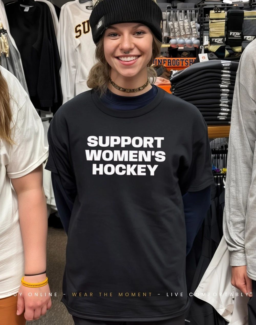 Support women’s hockey 2026 text shirt