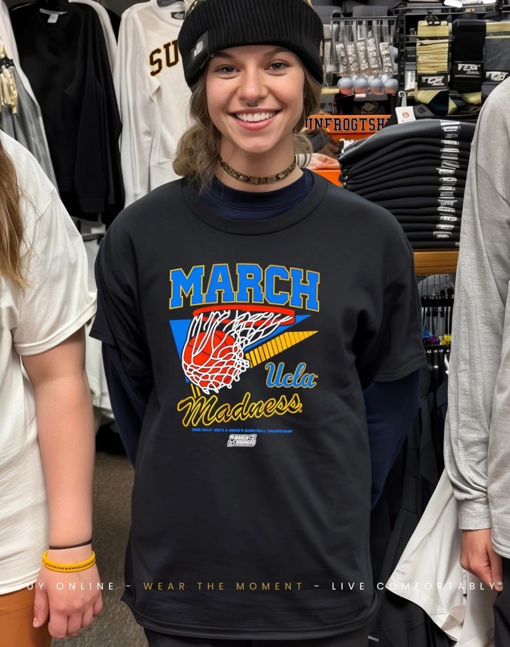 UCLA Bruins MBB & WBB 2026 March Madness Retro Swish shirt