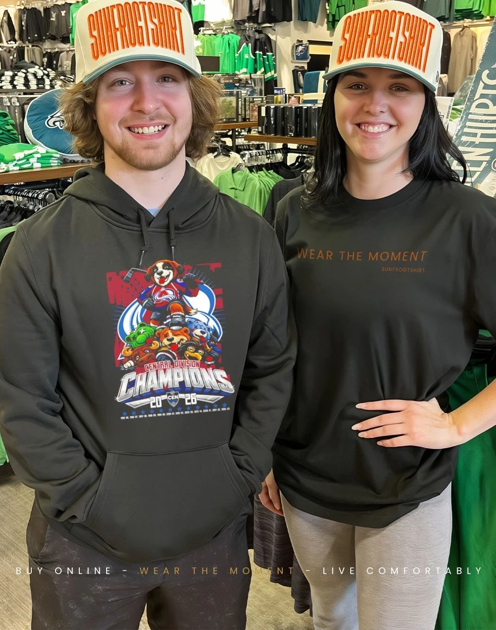Colorado Avalanche 2026 Central Division Champions mascot shirt