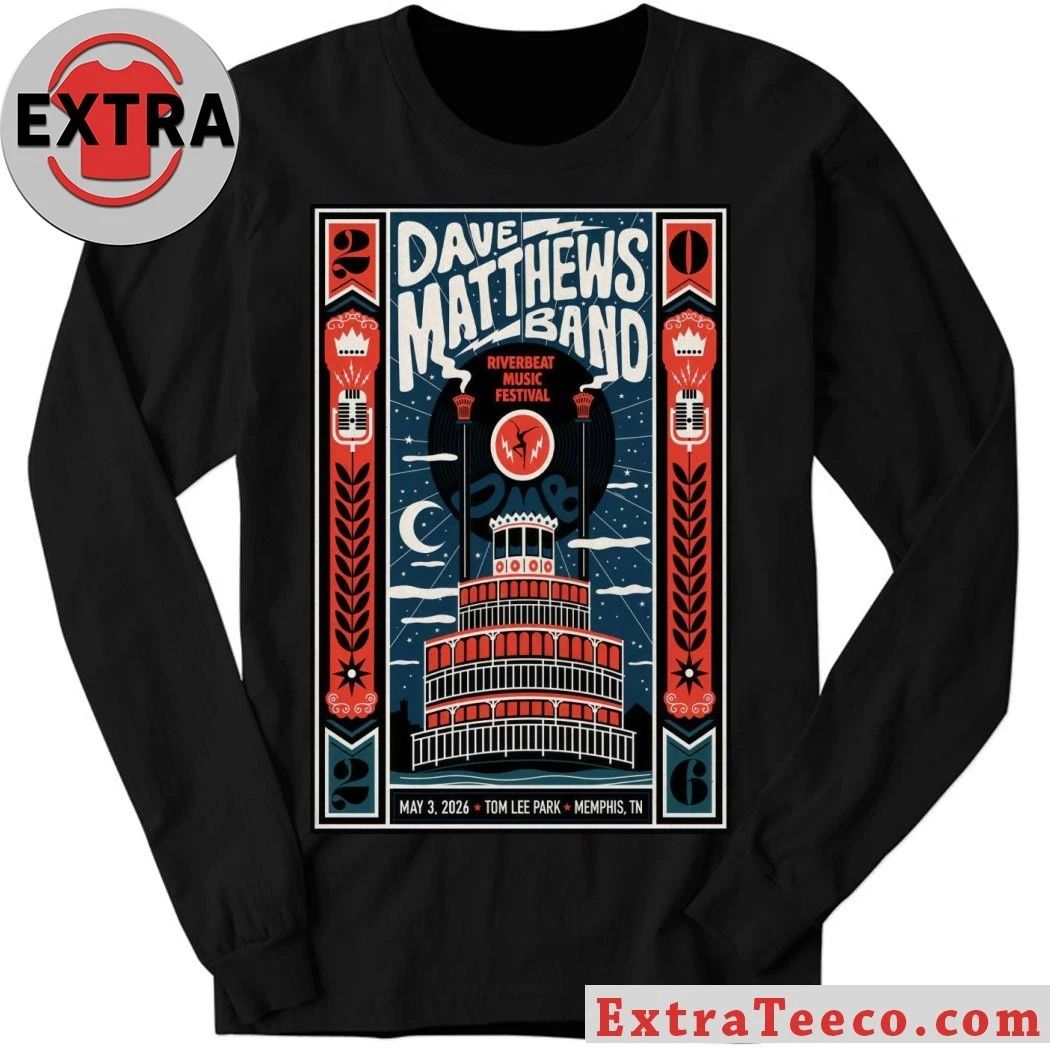Dave Matthews Band May 3 2026 Tom Lee Park, Memphis TN Poster Shirt