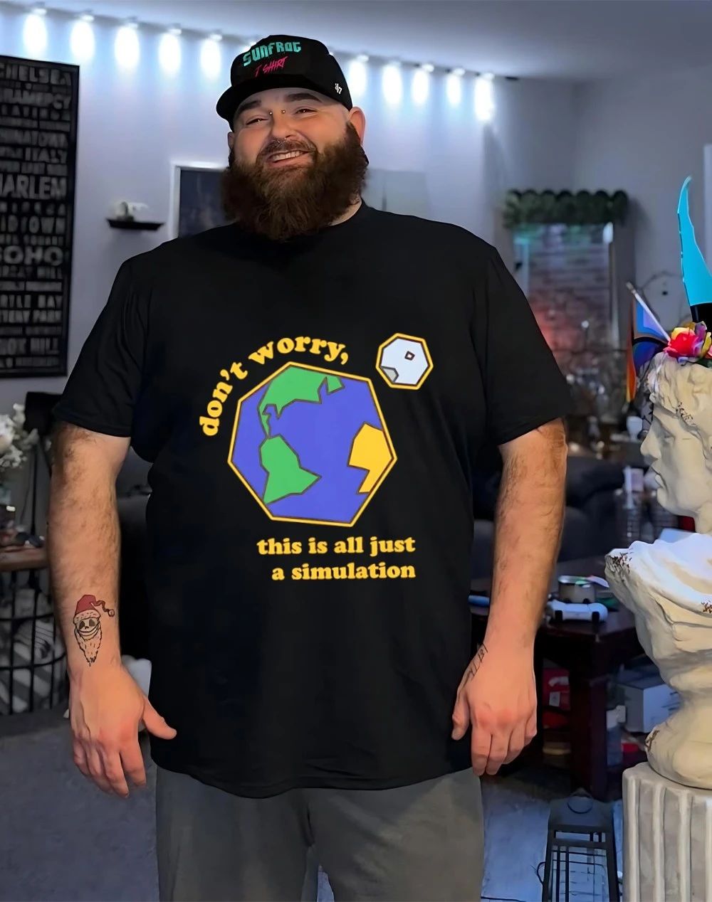 Don’t worry this is all just a simulation shirt