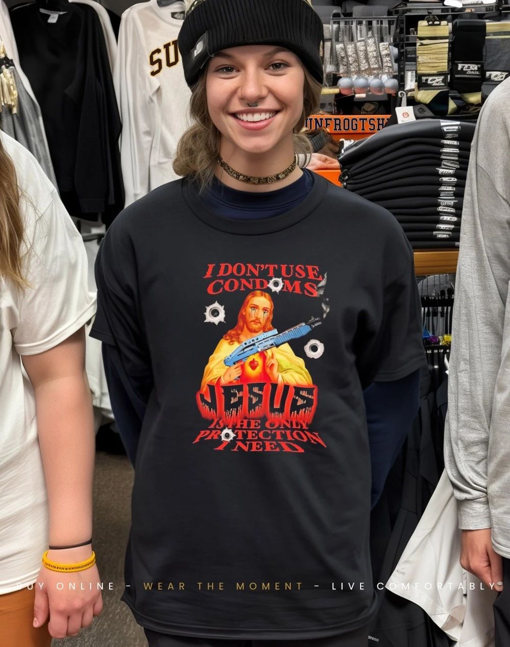 I don’t use condoms Jesus is the only protection I need shirt