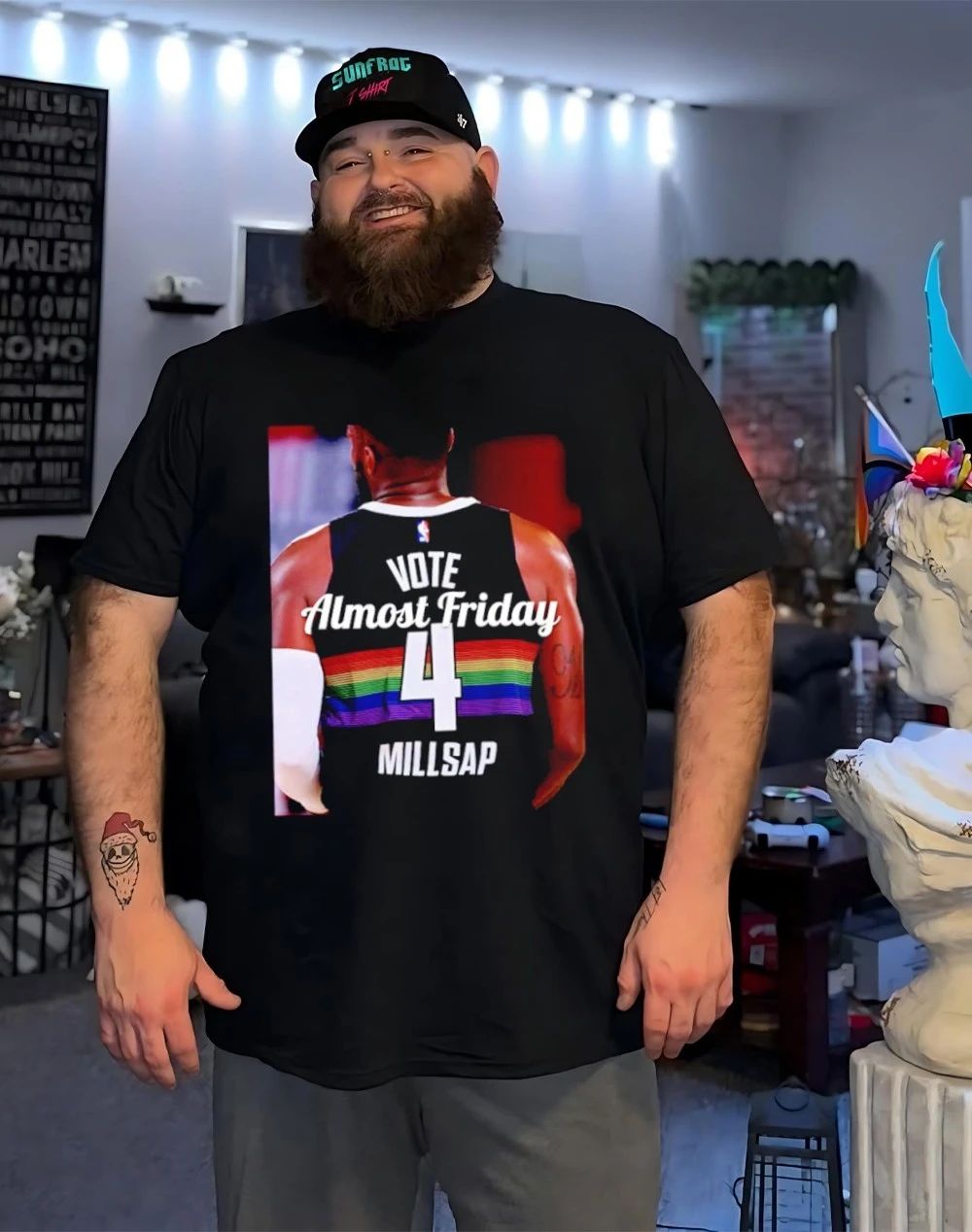Almost Friday Vote Millsap Basketball player shirt