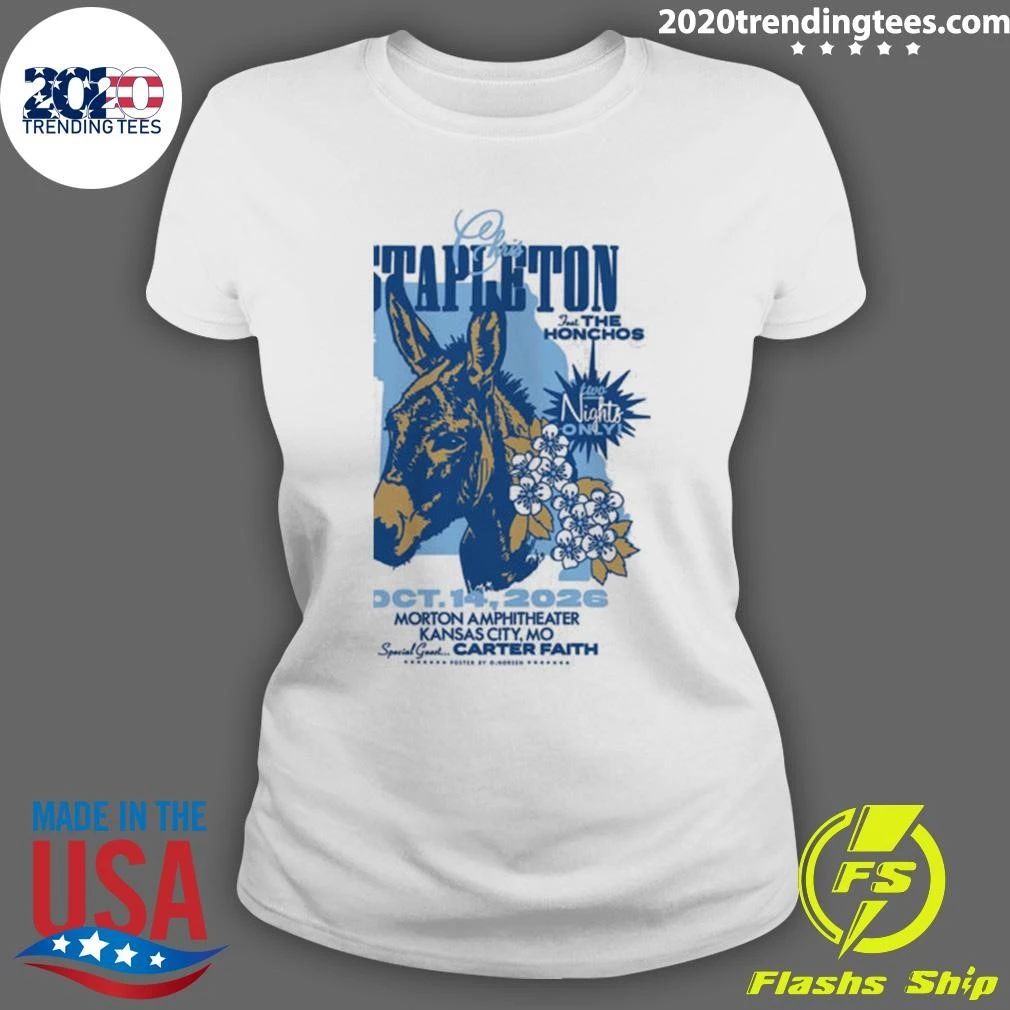 Chris Stapleton Kansas City Mo 2026 Two Night Only Event Poster At Morton Amphitheater On October 14 2026 Shirt