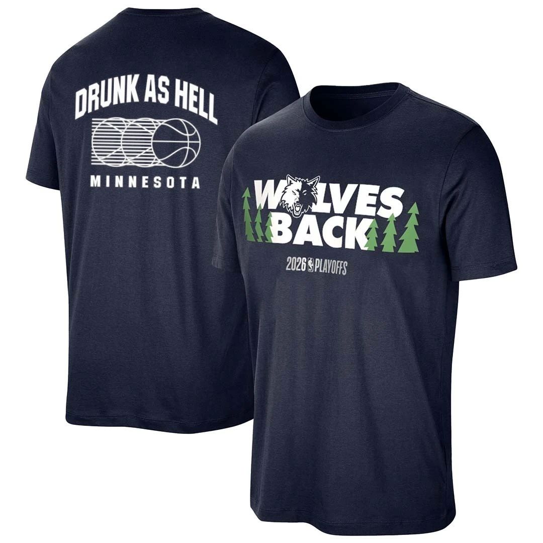Minnesota Timberwolves drunk as hell Front and Back shirt