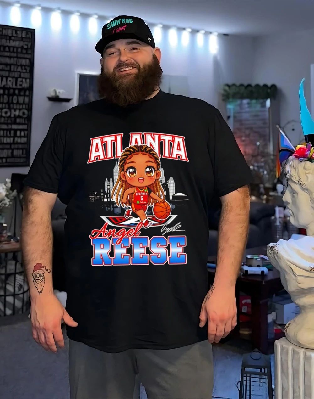 Angel Reese Atlanta Dream caricature shirt