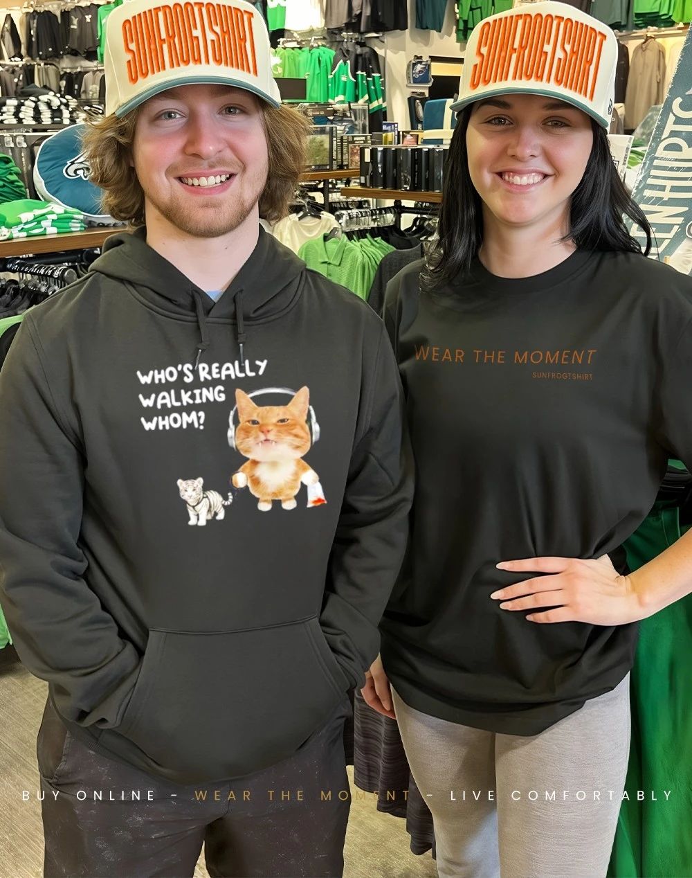 Cat who’s really walking whom funny shirt