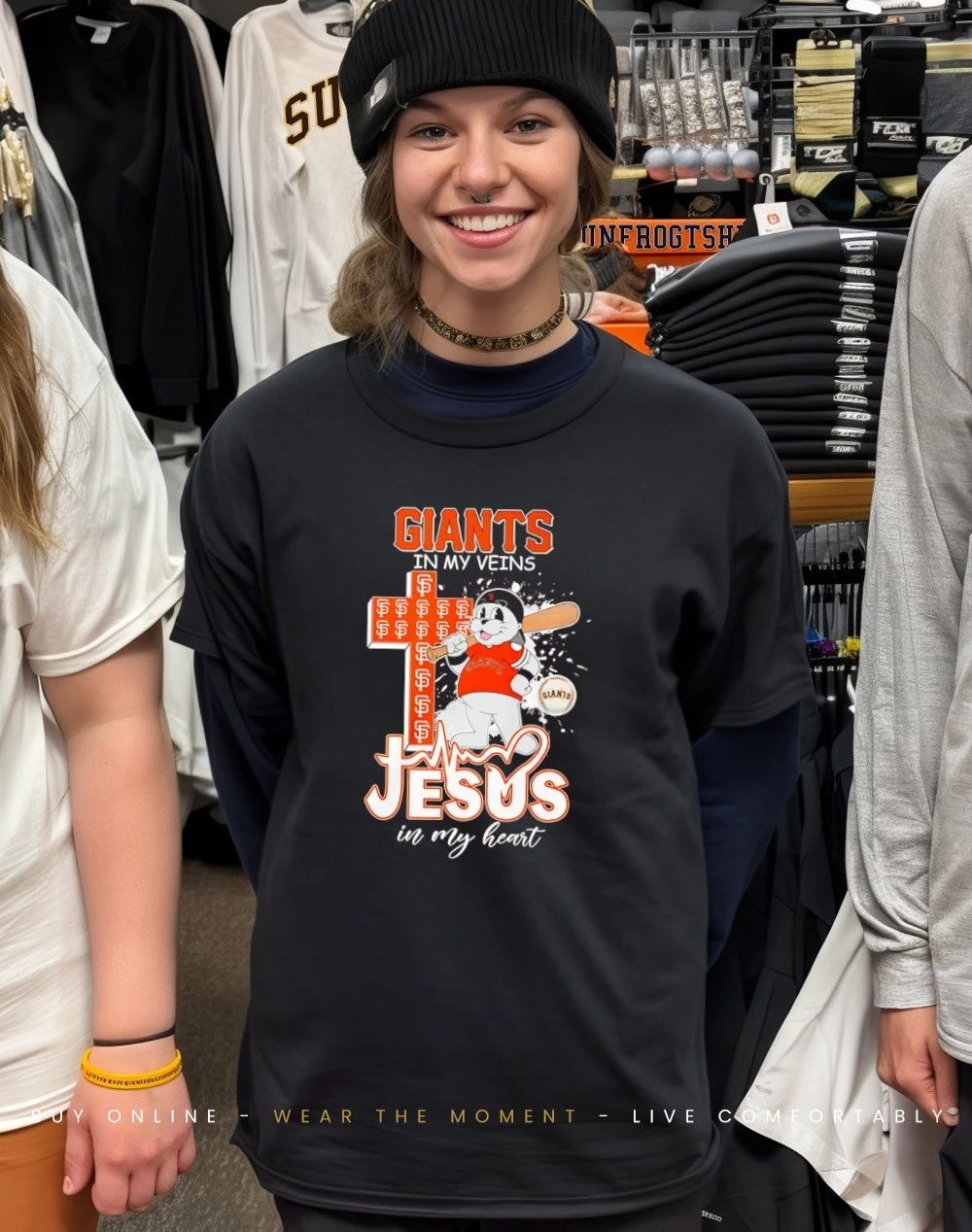 Giants In My Veins Jesus In My Heart mascot shirt