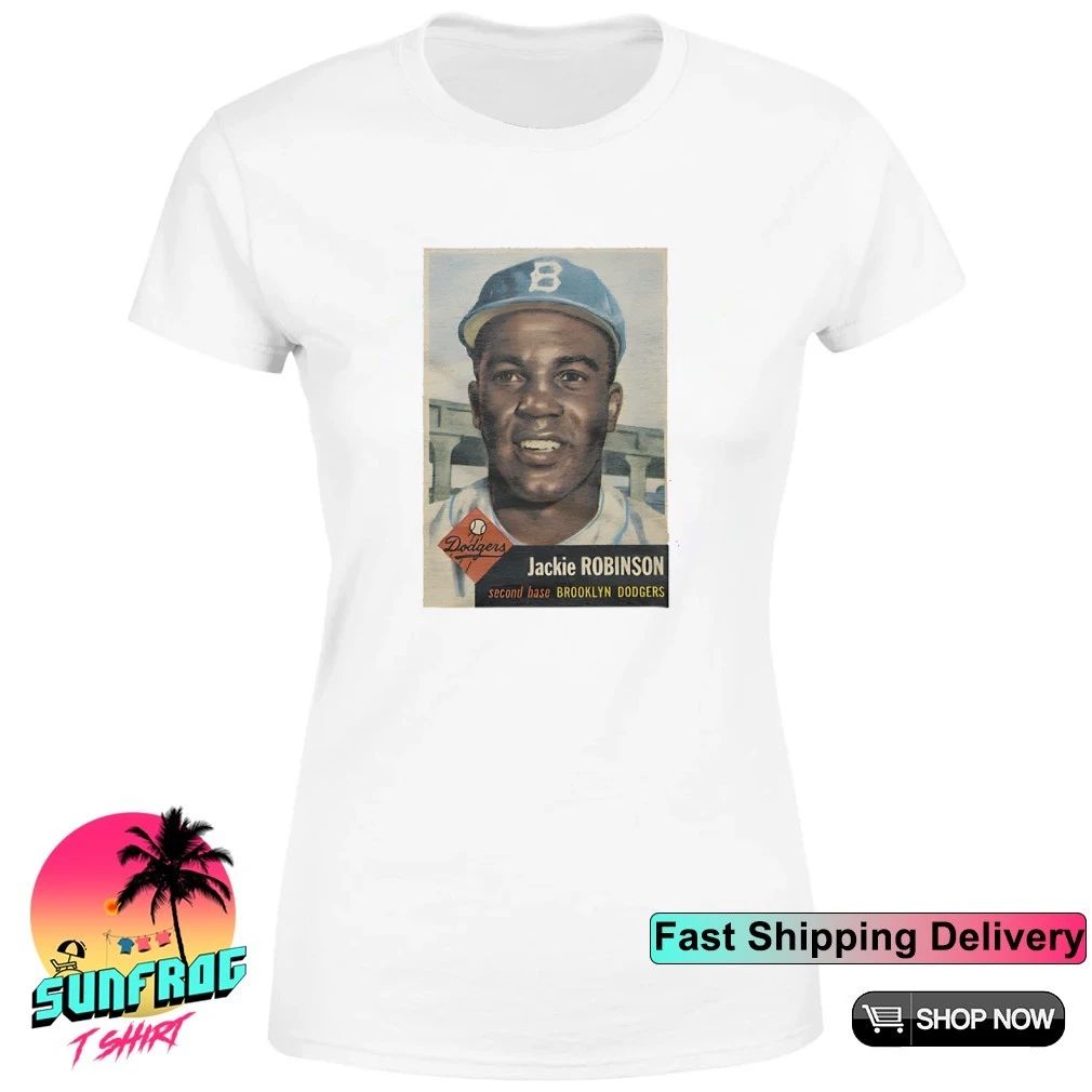 Jackie Robinson Dodgers 1953 Topps Baseball shirt