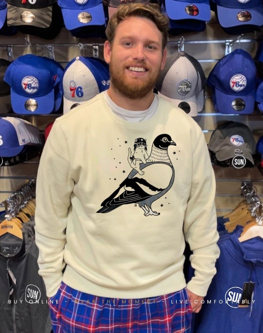 Gary the Cat riding a pigeon Dove shirt