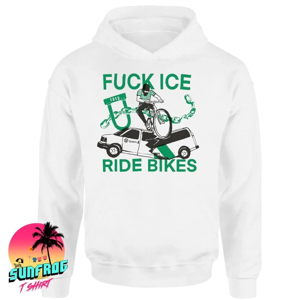Fuck ICE ride bikes graphic shirt