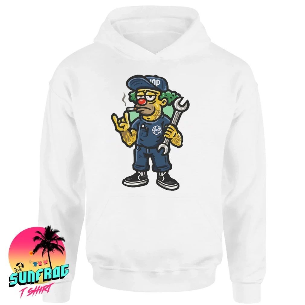 Krusty the Clown Simpsons firefighter horns up shirt