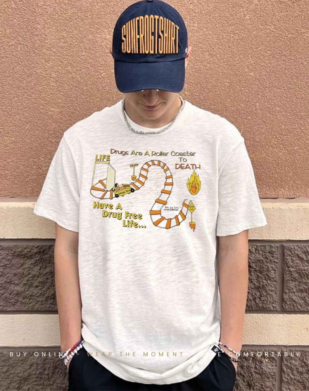 Drugs are a roller coaster to death have a drug free life shirt