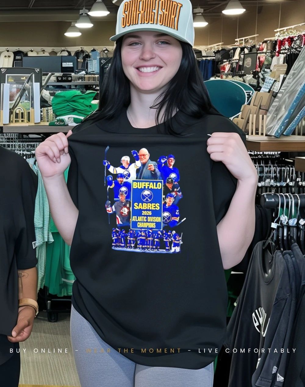Buffalo Sabres wins 2026 Atlantic Division Champions collage graphic shirt